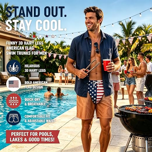 Patriot Cheeks™ Swim Trunks