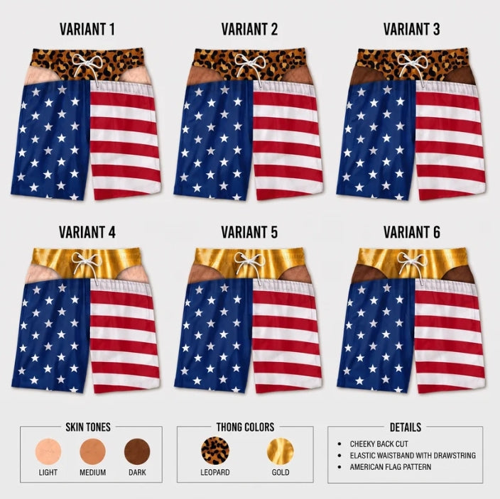 Patriot Cheeks™ Swim Trunks